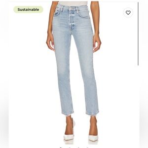 Agolde Riley High Rise Straight Crop Jeans